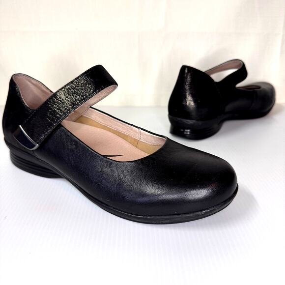 Dansko Shoes - DANSKO Audrey Mary Janes Women's 9.5/EU 40 Ballet Flat Black Leather Sparkle